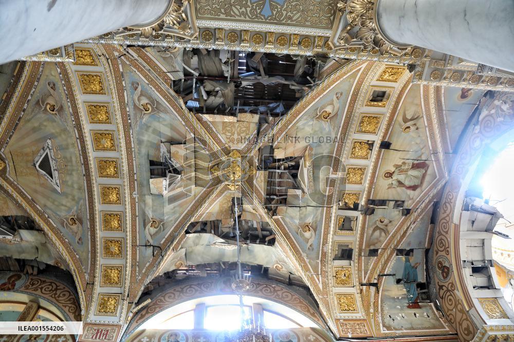 Russians attack Transfiguration Cathedral in Odesa