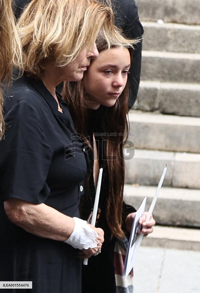 Birkin Grand Daughter Jo Attal at Jane Birkin Funeral - Paris