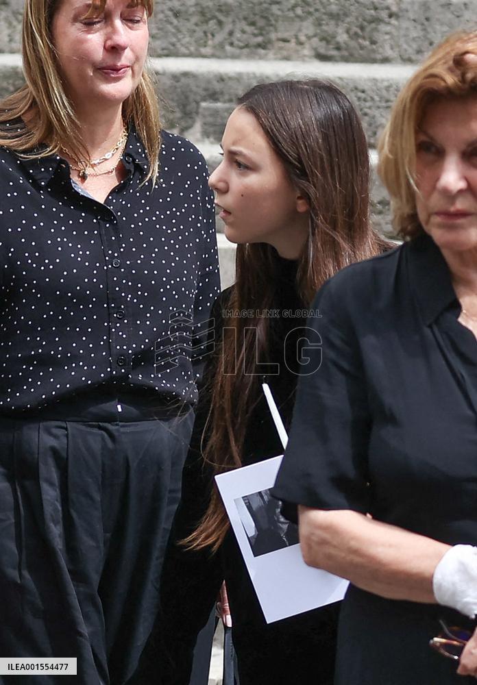 Birkin Grand Daughter Jo Attal at Jane Birkin Funeral - Paris