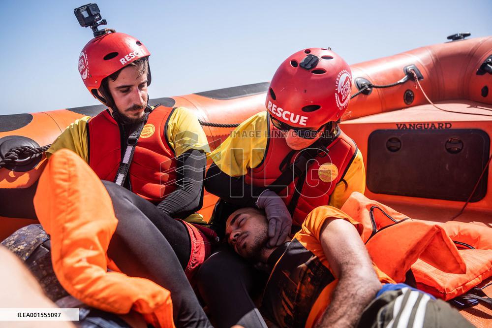 Open Arms Rescues 73 People In The Mediterranean Sea
