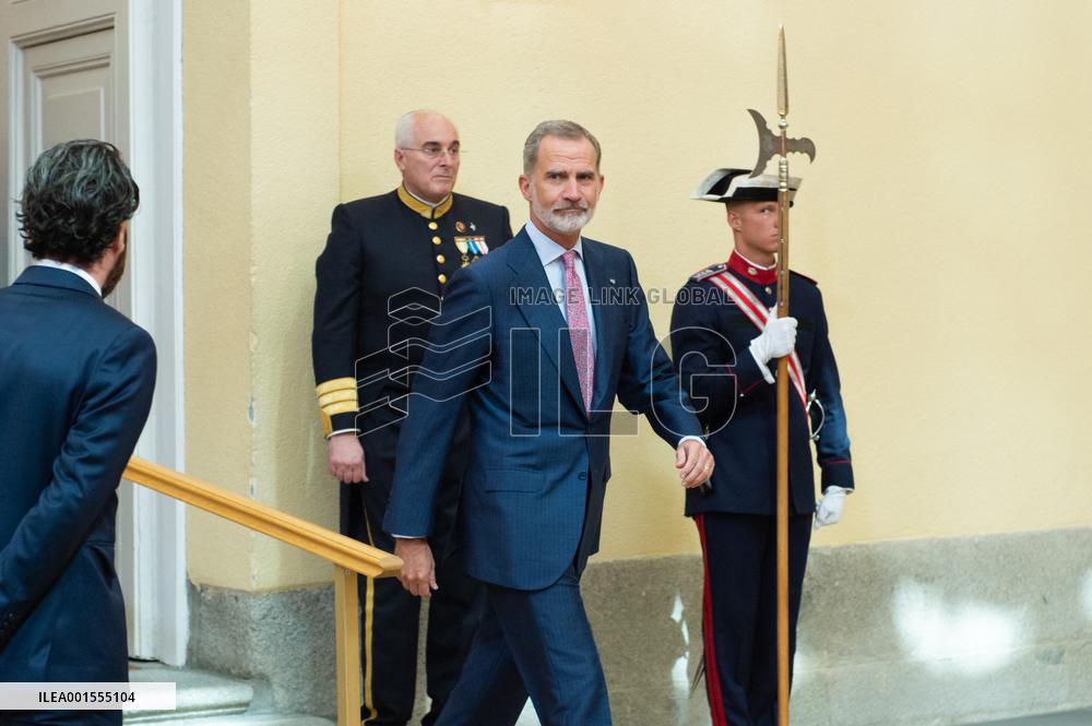 King Felipe Receives The EuroLat Assembly - Madrid