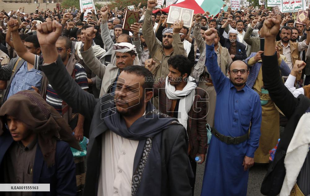 YEMEN-SANAA-QURAN DESECRATION-PROTEST