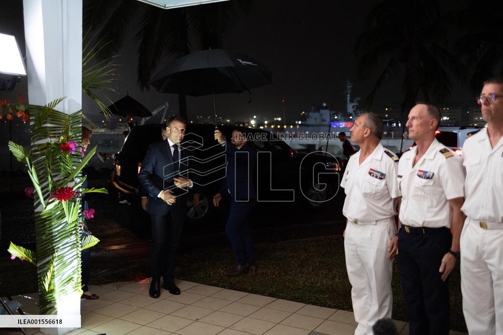 President Macron Meets With Military - Noumea