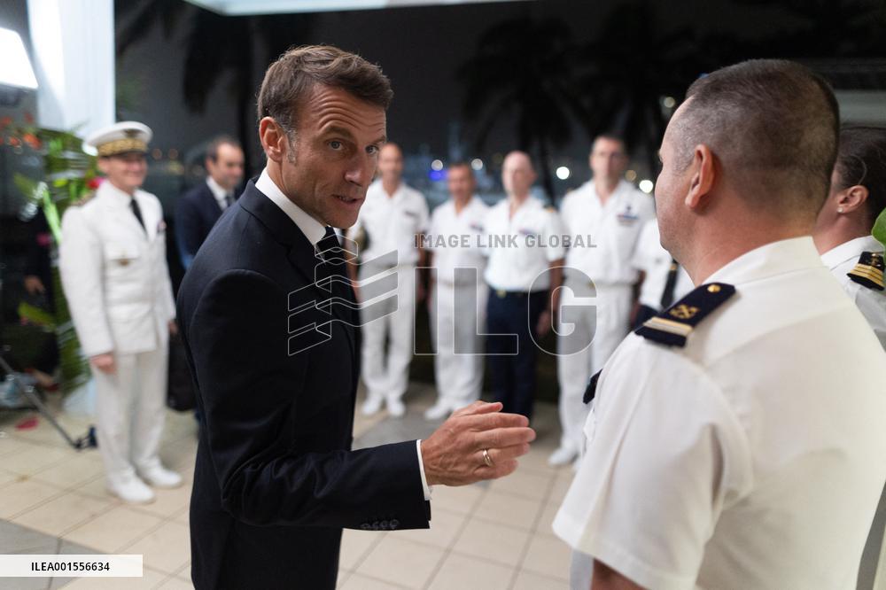 President Macron Meets With Military - Noumea