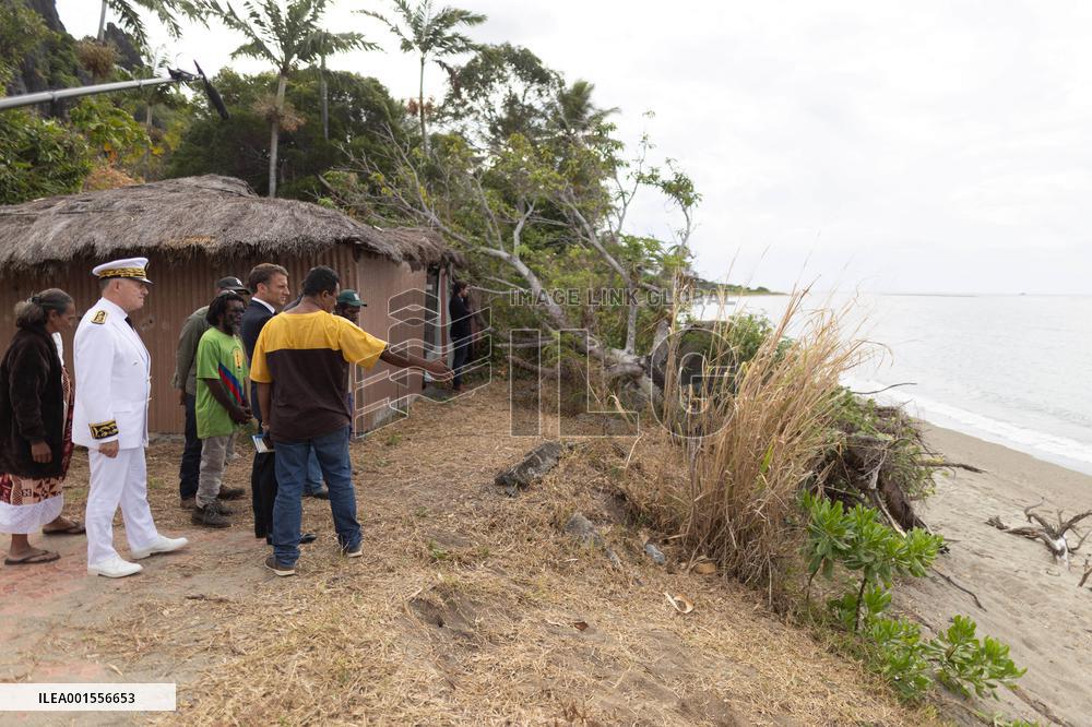President Macron Meets With People About Climate Change Effects - New Caledonia