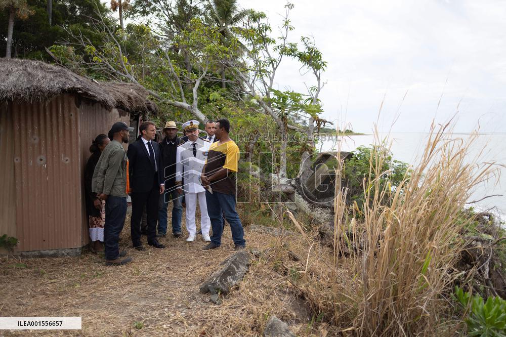 President Macron Meets With People About Climate Change Effects - New Caledonia
