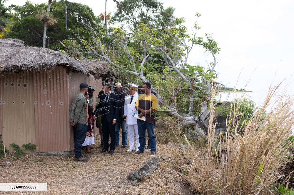 President Macron Meets With People About Climate Change Effects - New Caledonia