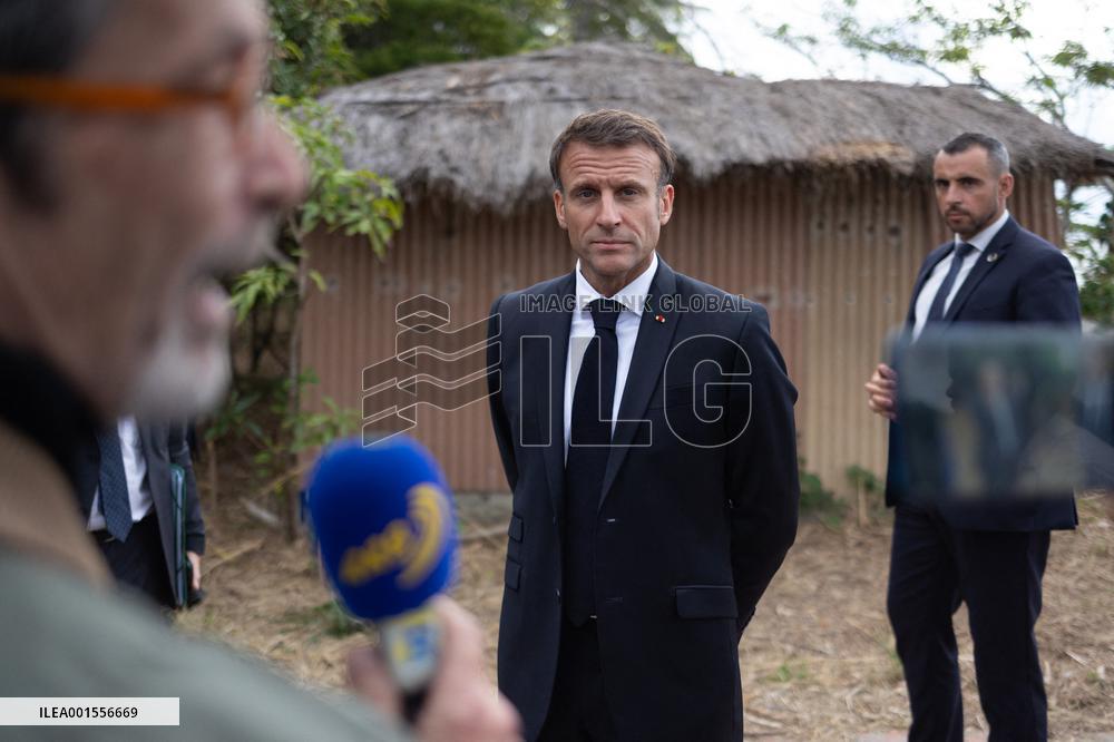 President Macron Meets With People About Climate Change Effects - New Caledonia