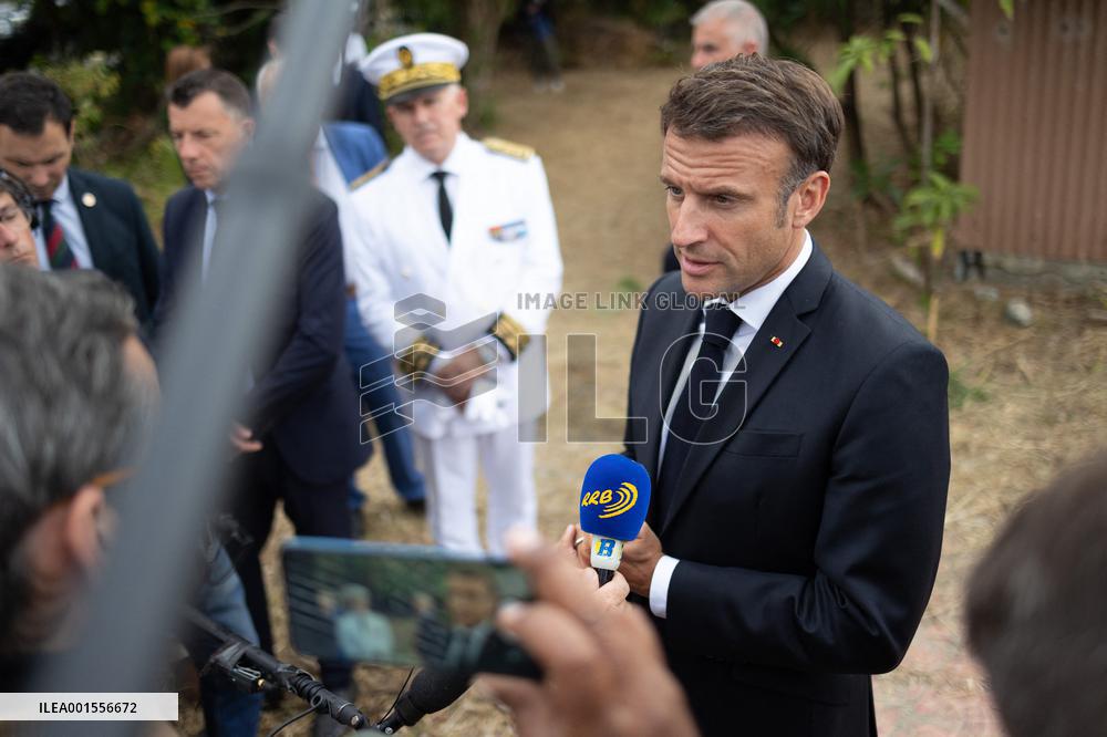 President Macron Meets With People About Climate Change Effects - New Caledonia