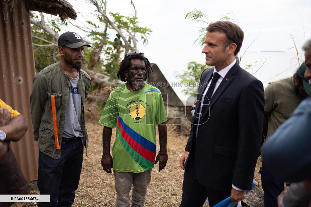 President Macron Meets With People About Climate Change Effects - New Caledonia