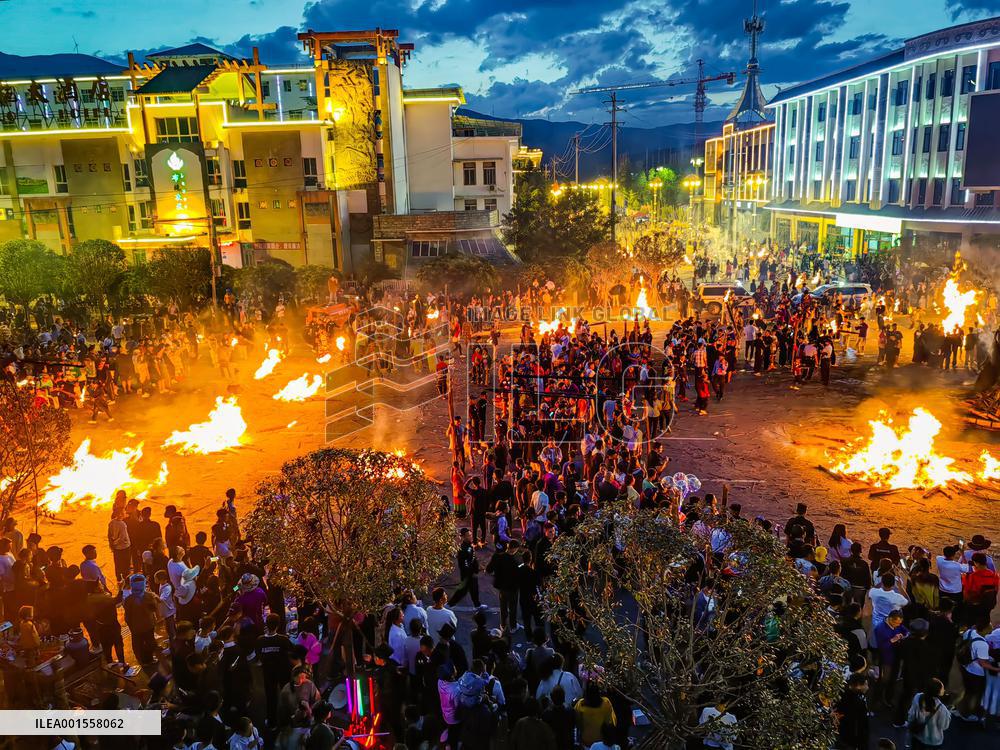 Torch Festival in Sichuan, China