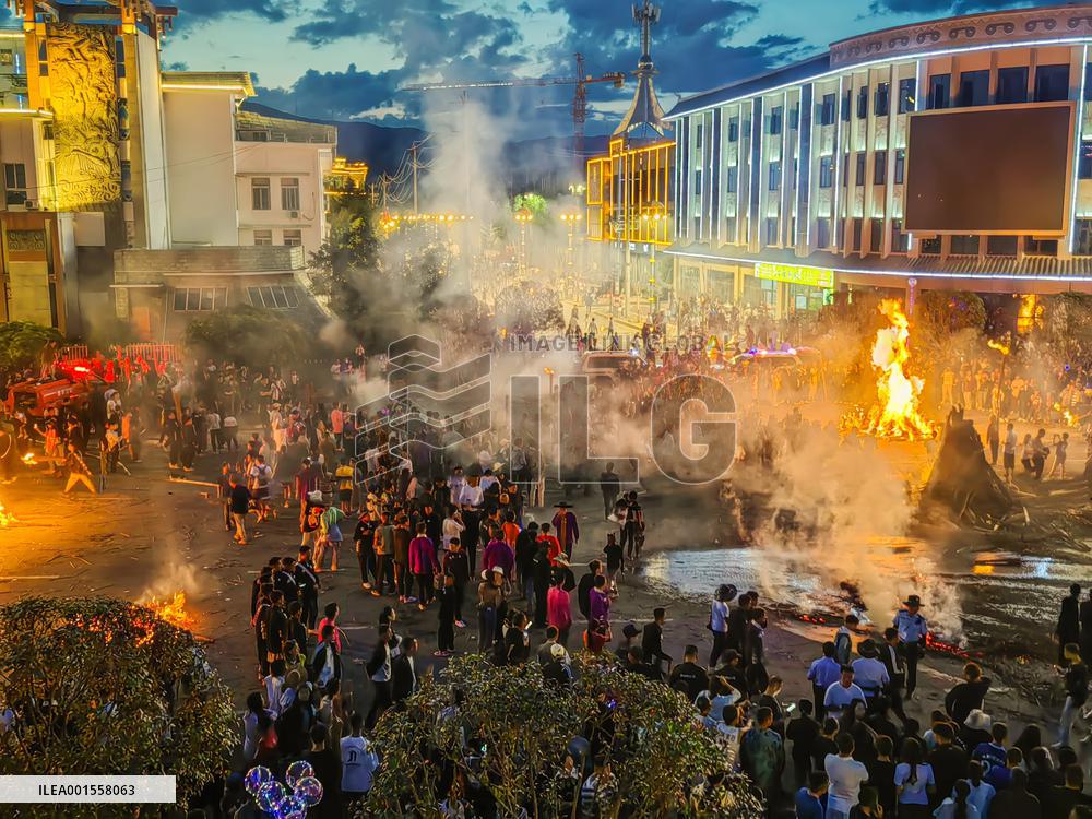 Torch Festival in Sichuan, China
