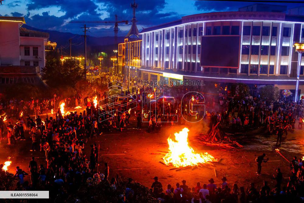 Torch Festival in Sichuan, China