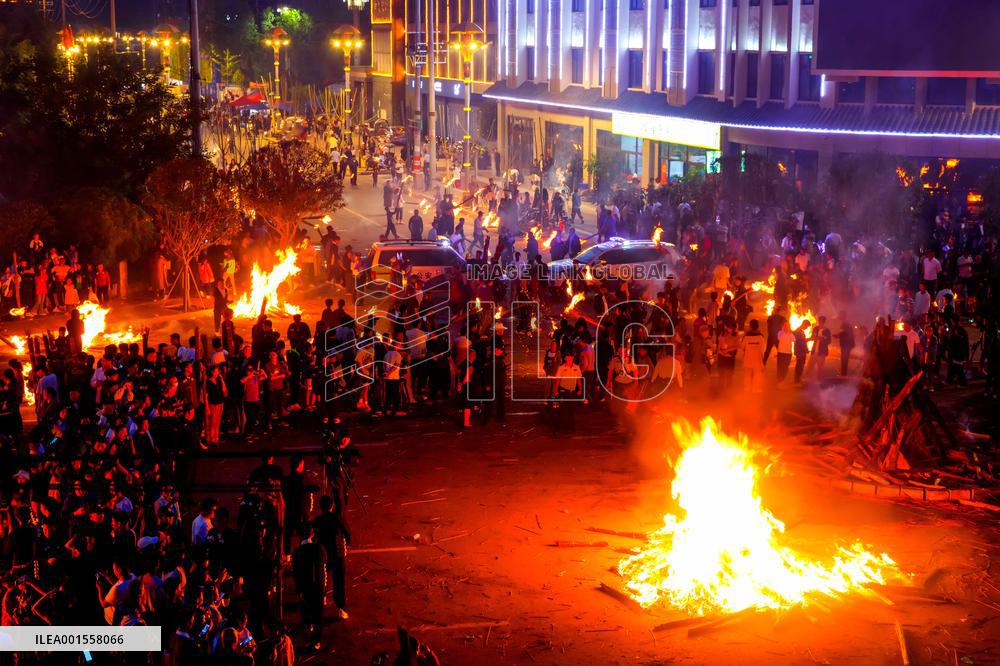 Torch Festival in Sichuan, China