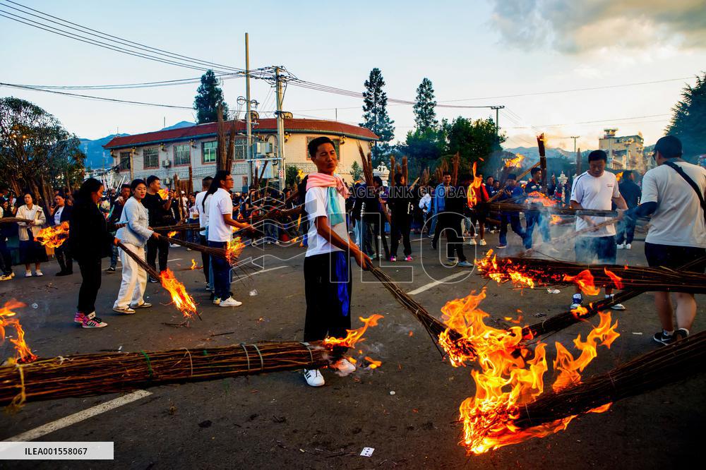 Torch Festival in Sichuan, China
