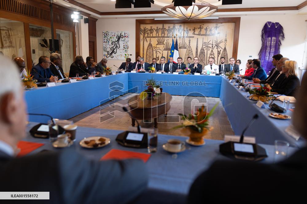President Macron Meets Political Forces - Noumea