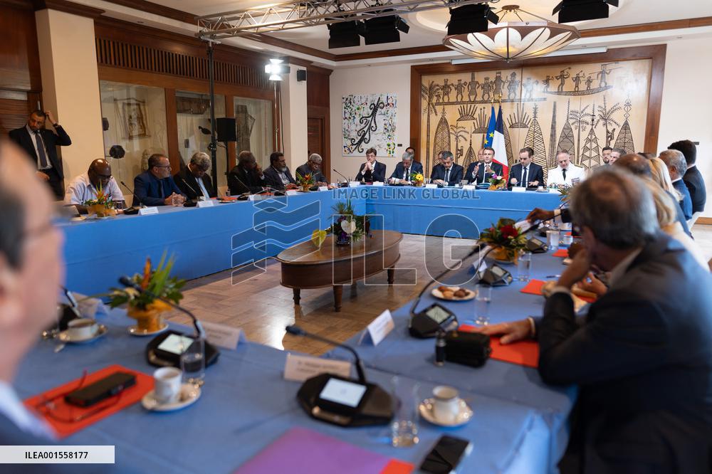 President Macron Meets Political Forces - Noumea