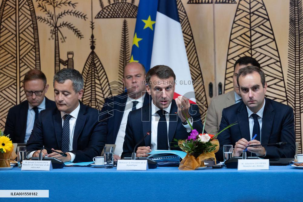 President Macron Meets Political Forces - Noumea