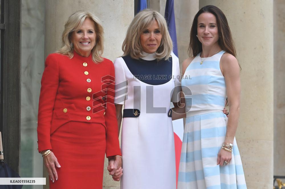Brigitte Macron Receives Jill Biden - Paris
