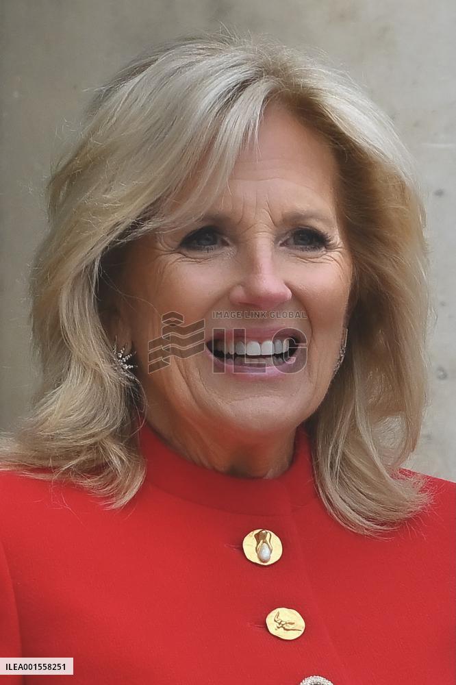 Brigitte Macron Receives Jill Biden - Paris