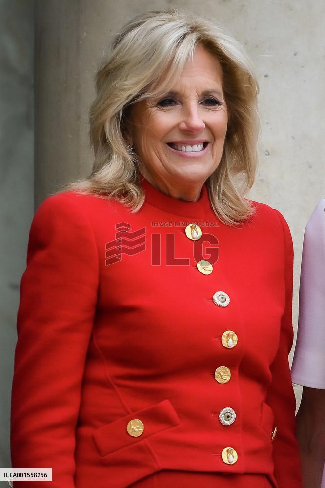 Brigitte Macron Receives Jill Biden - Paris