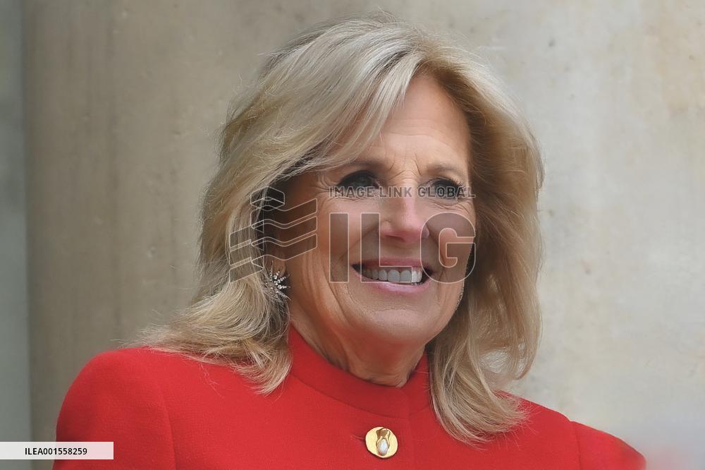 Brigitte Macron Receives Jill Biden - Paris