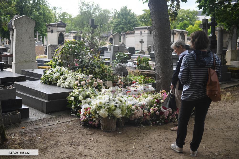 Jane Birkin Rests In Peace At Cimetiere Du Montparnasse - Paris