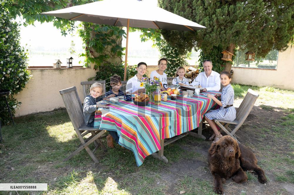 Exclusive - Prince Jean d’Orleans And Family Photo Session - France