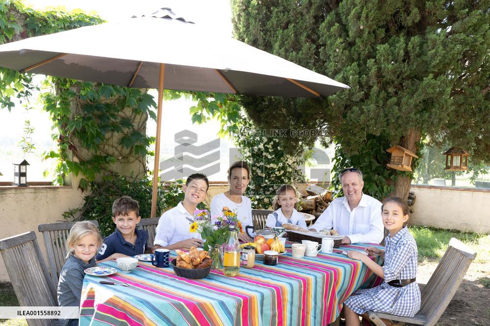 Exclusive - Prince Jean d’Orleans And Family Photo Session - France