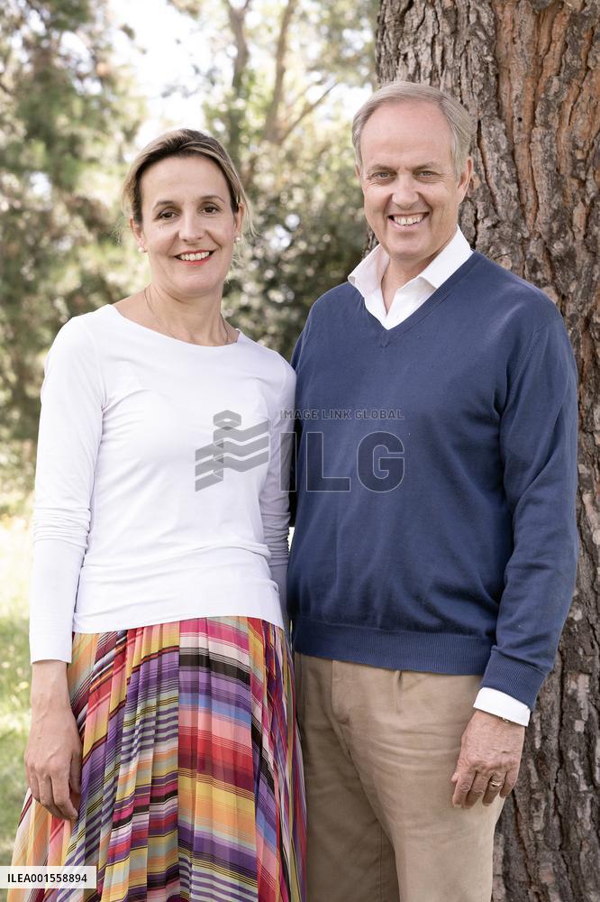 Exclusive - Prince Jean d’Orleans And Family Photo Session - France
