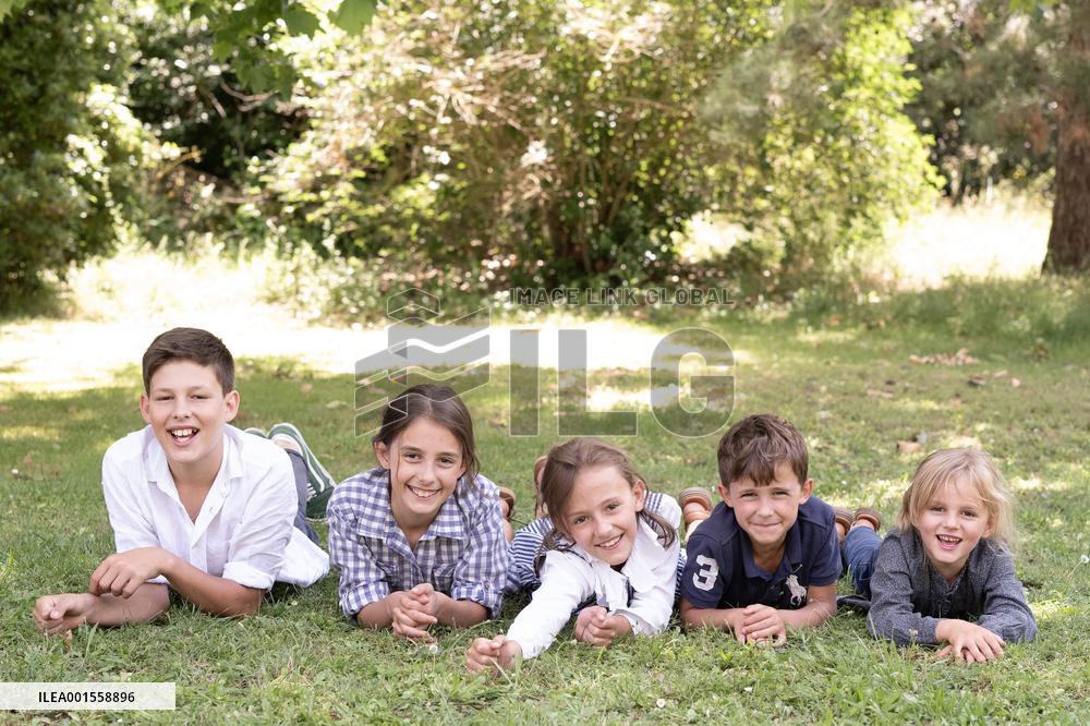 Exclusive - Prince Jean d’Orleans And Family Photo Session - France