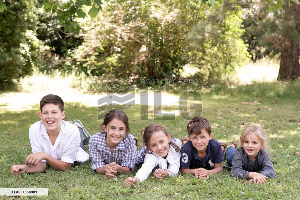 Exclusive - Prince Jean d’Orleans And Family Photo Session - France