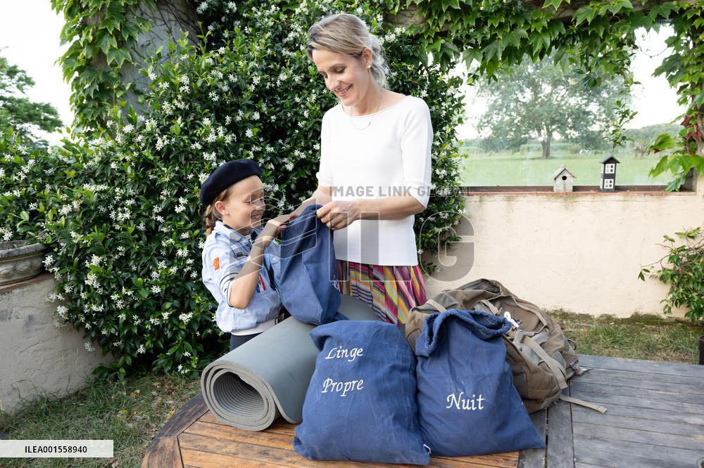 Exclusive - Prince Jean d’Orleans And Family Photo Session - France