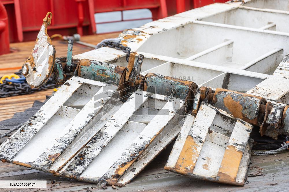 The bow ramp of the MS Estonia wreck
