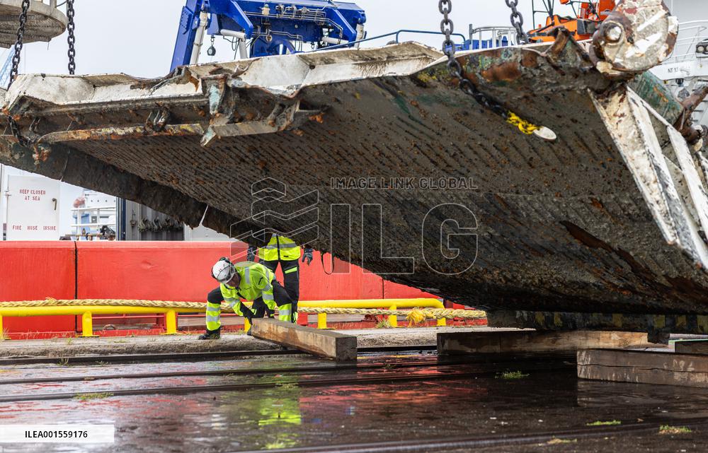 The bow ramp of the MS Estonia wreck