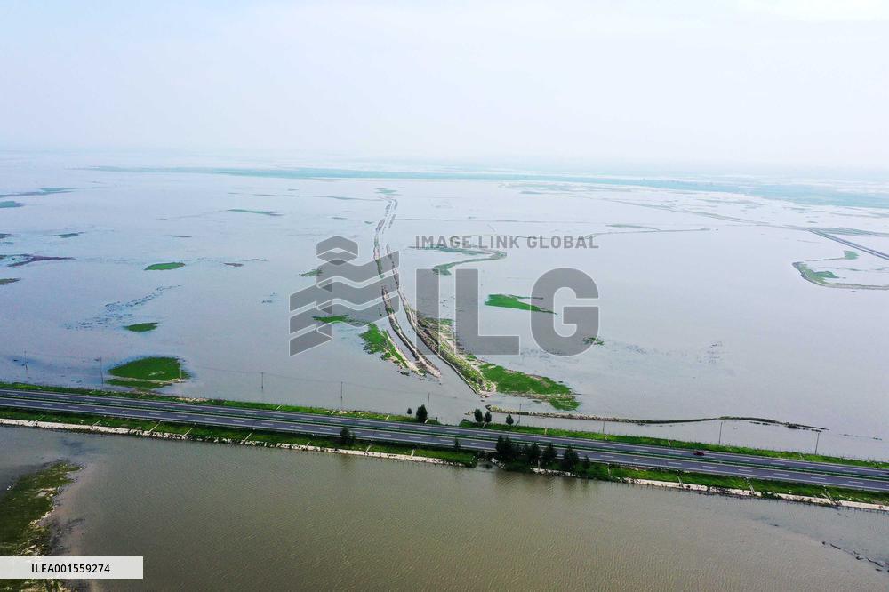 Flooded Road in Baicheng City, China