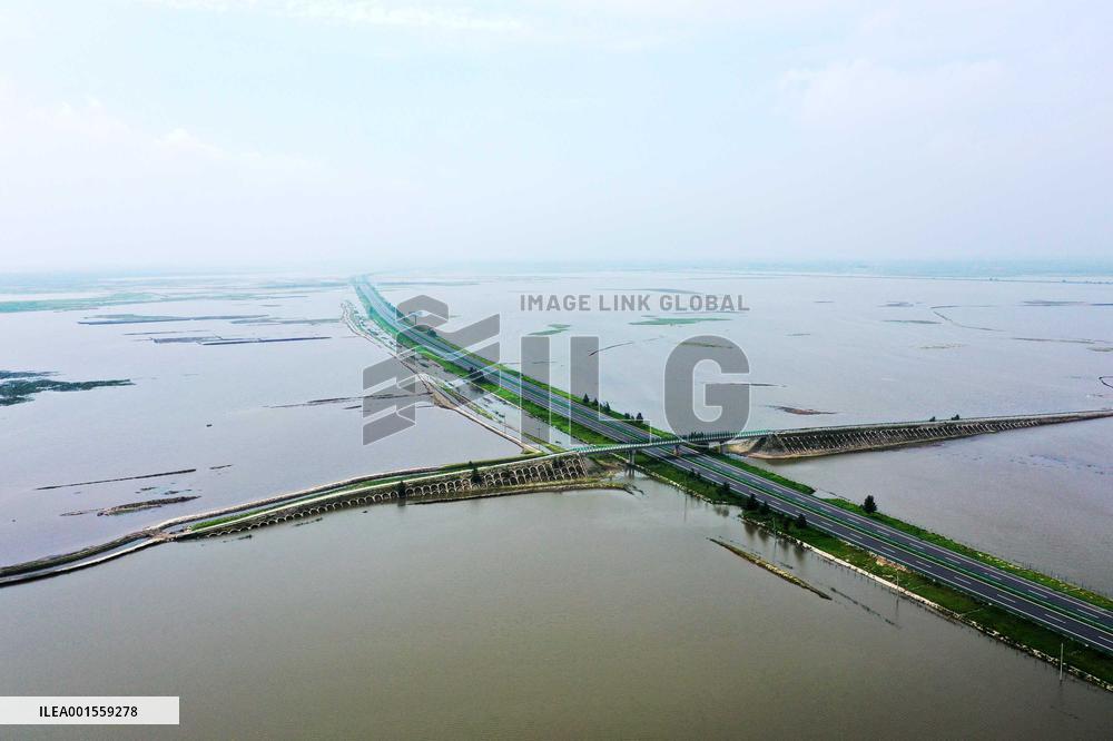 Flooded Road in Baicheng City, China