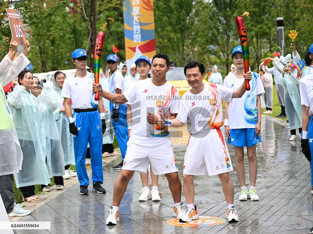 (SP)CHINA-SICHUAN-CHENGDU-WORLD UNIVERSITY GAMES-TORCH RELAY(CN)