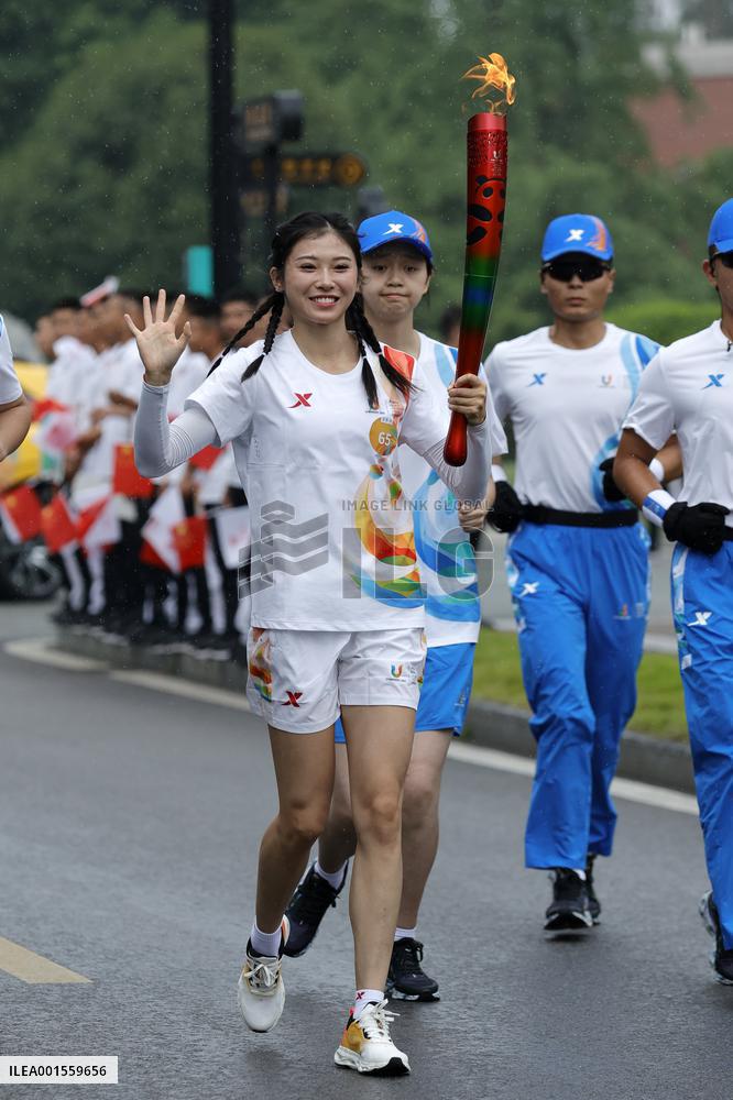 (SP)CHINA-SICHUAN-CHENGDU-WORLD UNIVERSITY GAMES-TORCH RELAY(CN)