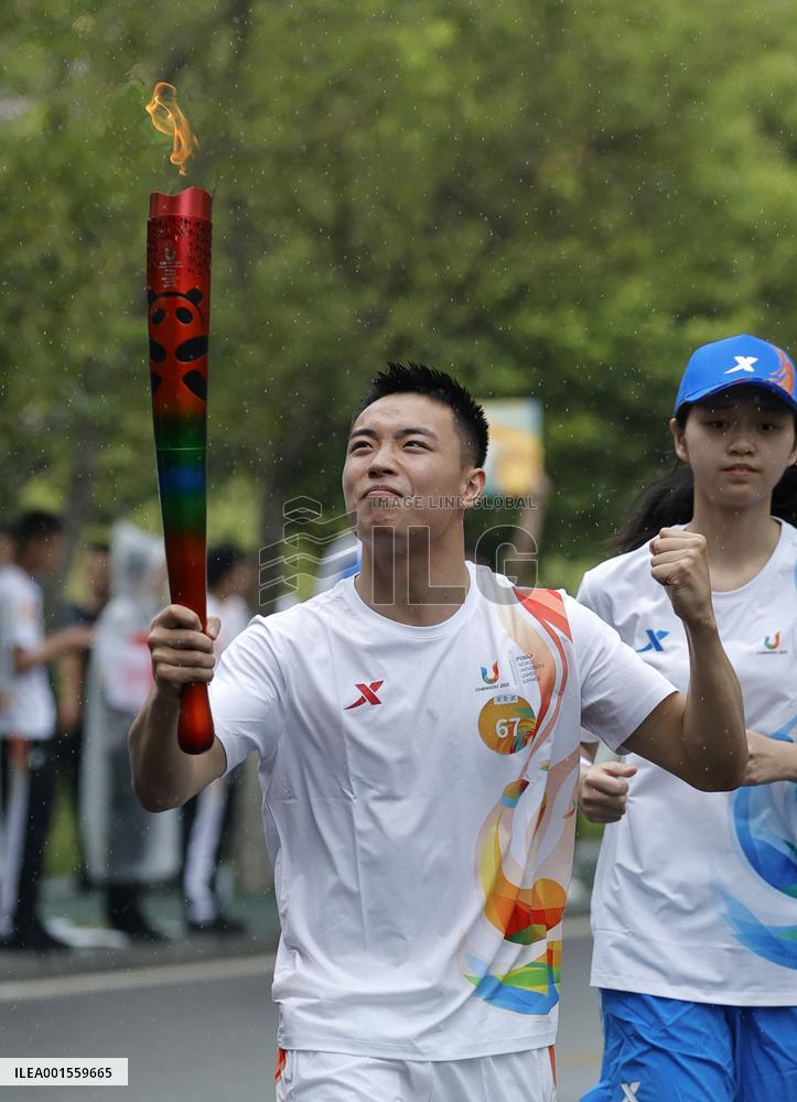 (SP)CHINA-SICHUAN-CHENGDU-WORLD UNIVERSITY GAMES-TORCH RELAY(CN)