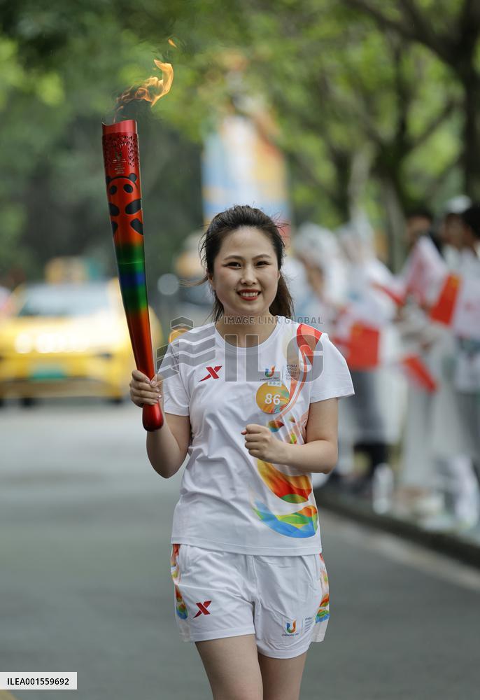 (SP)CHINA-SICHUAN-CHENGDU-WORLD UNIVERSITY GAMES-TORCH RELAY(CN)