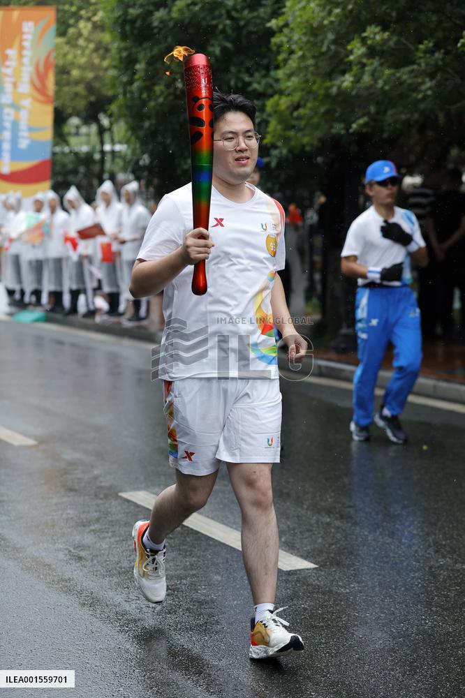 (SP)CHINA-SICHUAN-CHENGDU-WORLD UNIVERSITY GAMES-TORCH RELAY(CN)