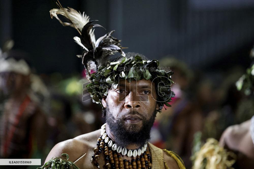 Macron on visit in Vanuatu