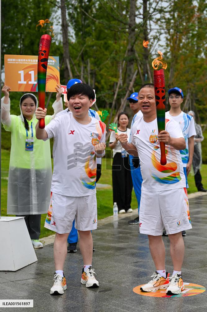 (SP)CHINA-SICHUAN-CHENGDU-WORLD UNIVERSITY GAMES-TORCH RELAY(CN)