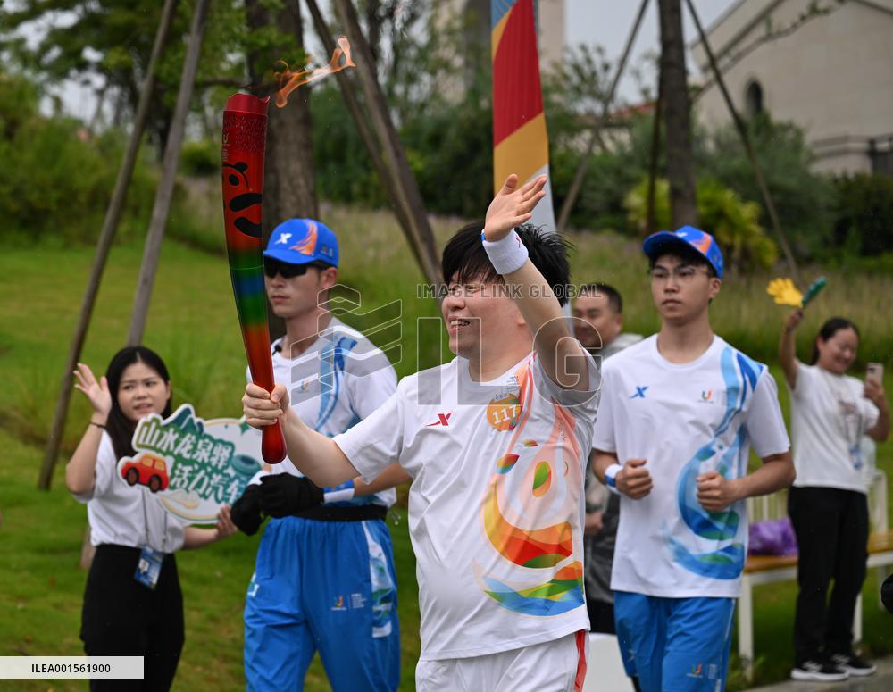 (SP)CHINA-SICHUAN-CHENGDU-WORLD UNIVERSITY GAMES-TORCH RELAY(CN)