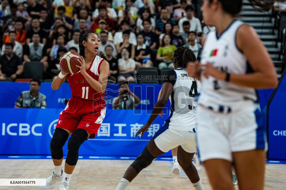 (Chengdu Universiade) CHINA-SICHUAN-CHENGDU-WORLD UNIVERSITY GAMES-BASKETBALL-WOMEN'S PRELIMINARY-CHN VS POR