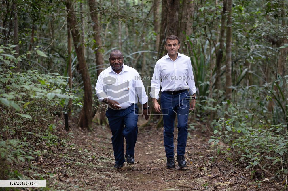 Macron Visits The Varirata National Park Forest - Papua New Guinea