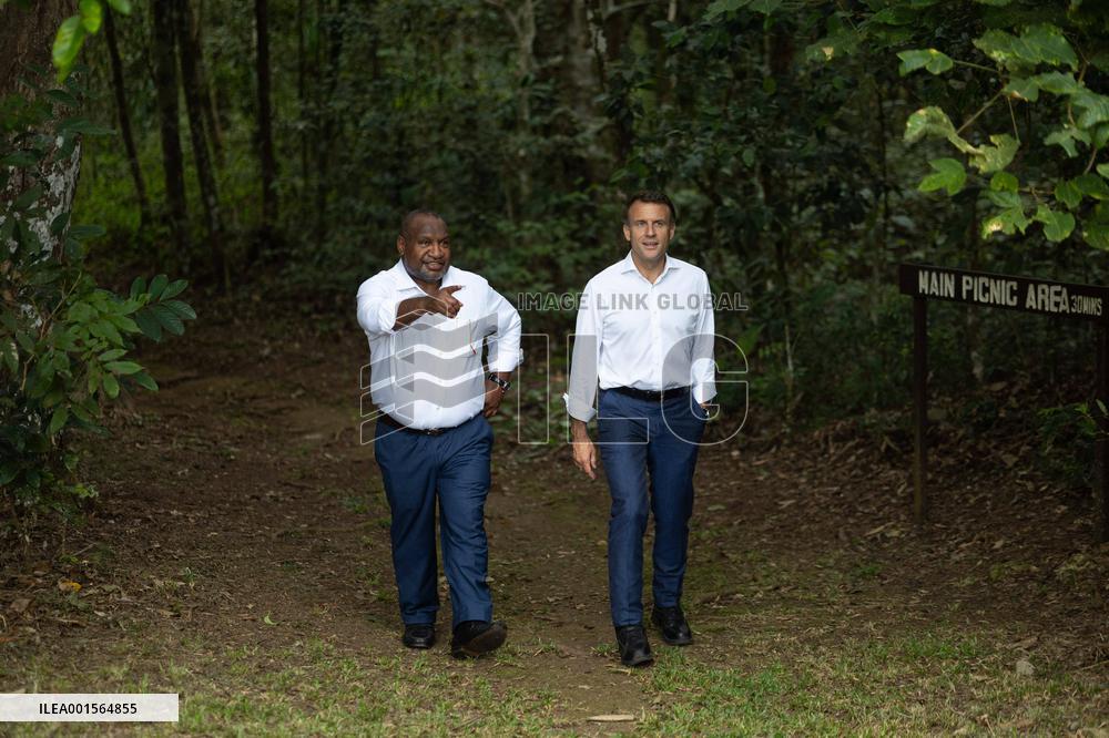 Macron Visits The Varirata National Park Forest - Papua New Guinea