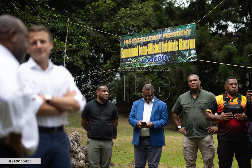 Macron Visits The Varirata National Park Forest - Papua New Guinea