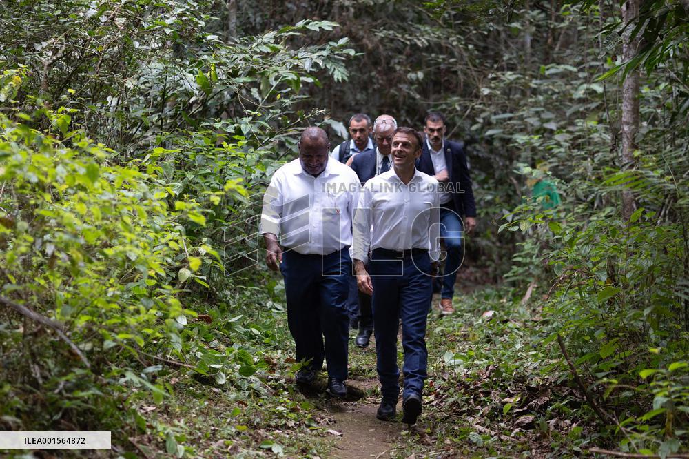 Macron Visits The Varirata National Park Forest - Papua New Guinea